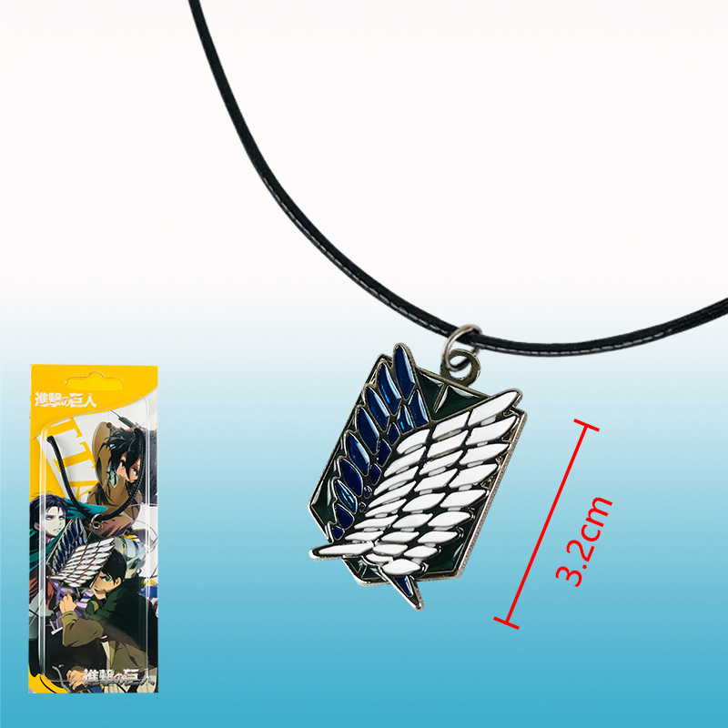 attack on titan anime necklace