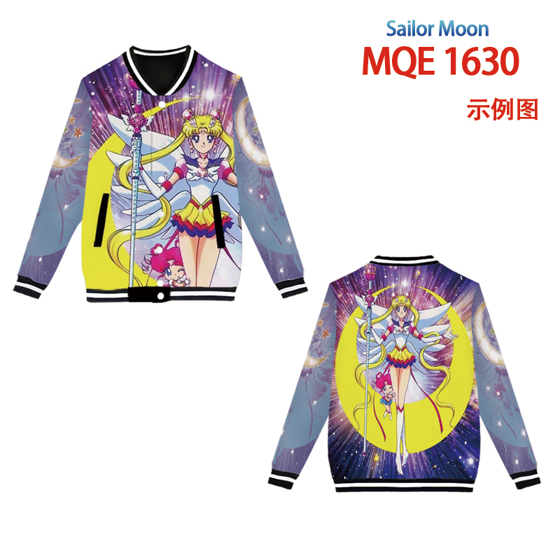 sailormoon anime 3d printed baseball hoodie