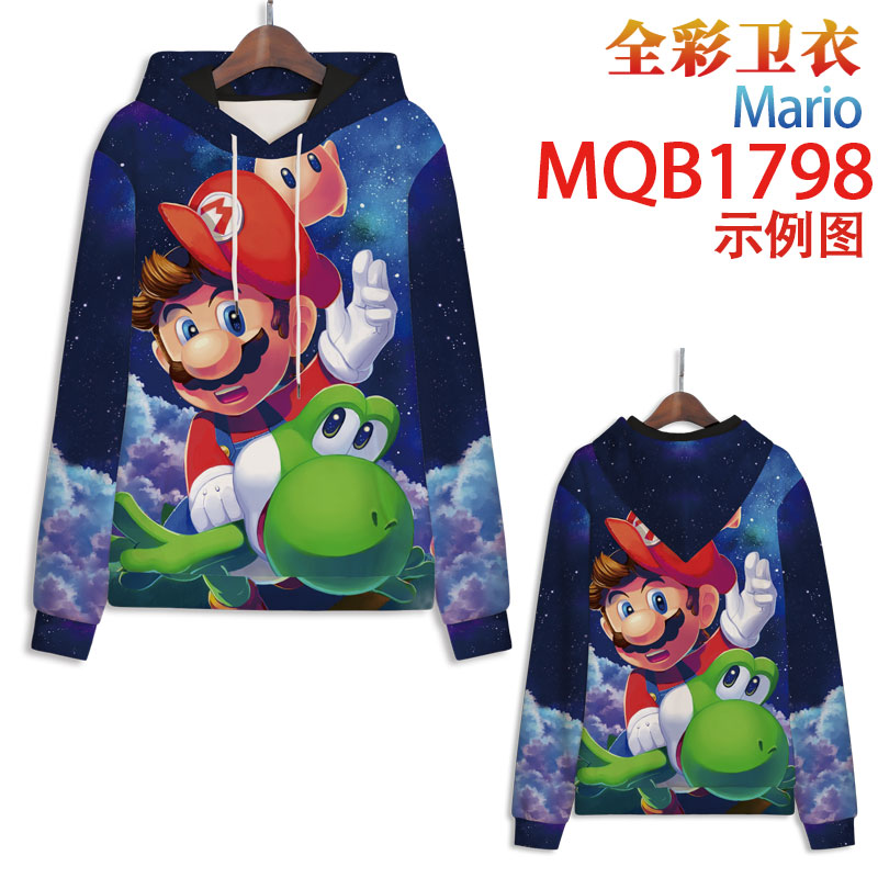 super mario anime 3d printed hoodie