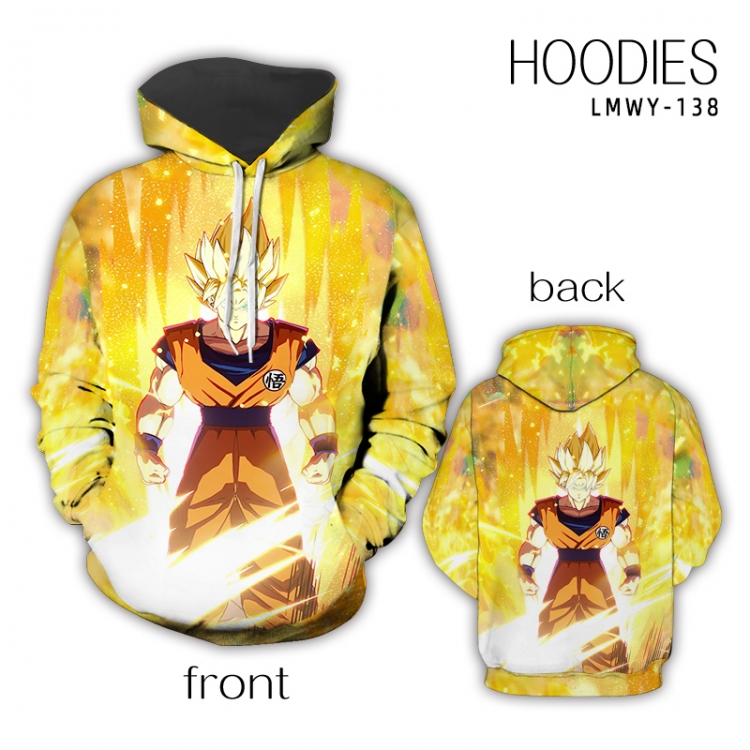 DRAGON BALL Anime full color zipper hooded sweater M L XL 2XL LMWY142