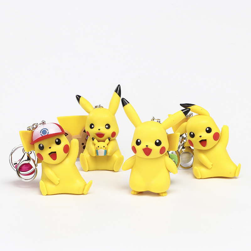 pokemon anime figure keychain set