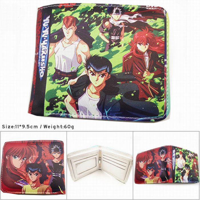 Yu Yu Hakusho Cartoon Color Printing Coin Purse Anime Short Wallet