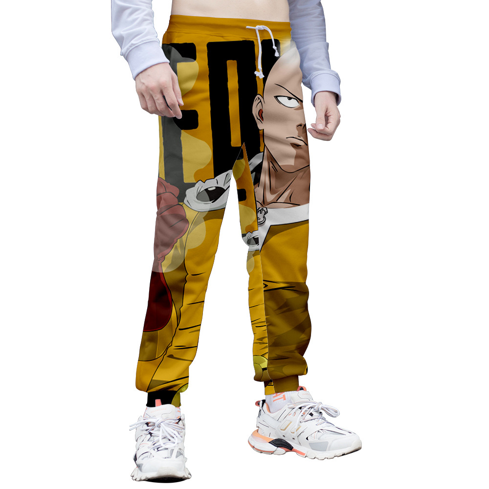 one punch anime 3d printed pants