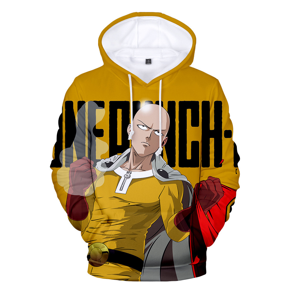 one punch man anime 3d printed hoodie