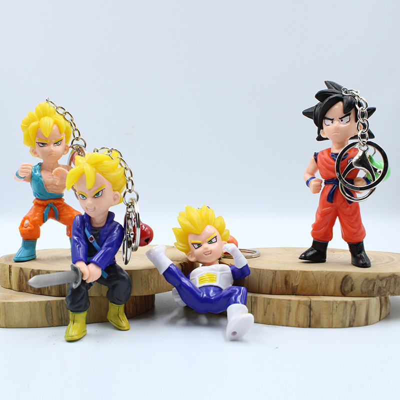 dragon ball anime figure keychain 6-10cm price for 4 pcs/set