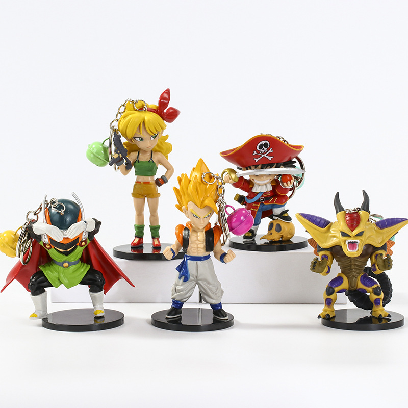 dragon ball anime figure keychain 6-10cm price for 5pcs/set