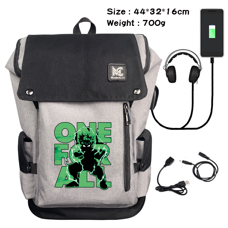 my hero academia Data cable animation game backpack school bag