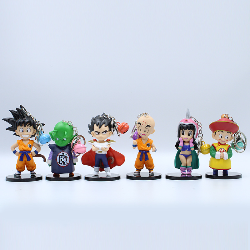 dragon ball anime figure keychain 6-10cm price for 6 pcs/set