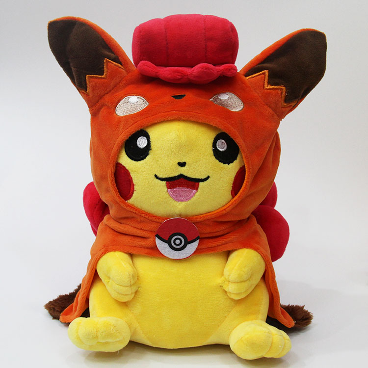 2 Styles Pokemon Cute Pikachu Cos Vulpix Cartoon Character Collection Gift Stuffed Dolls Anime Plush Toy