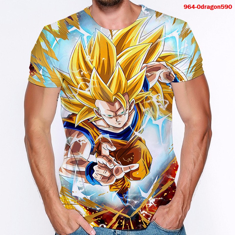 dragon ball anime 3d printed tshirt