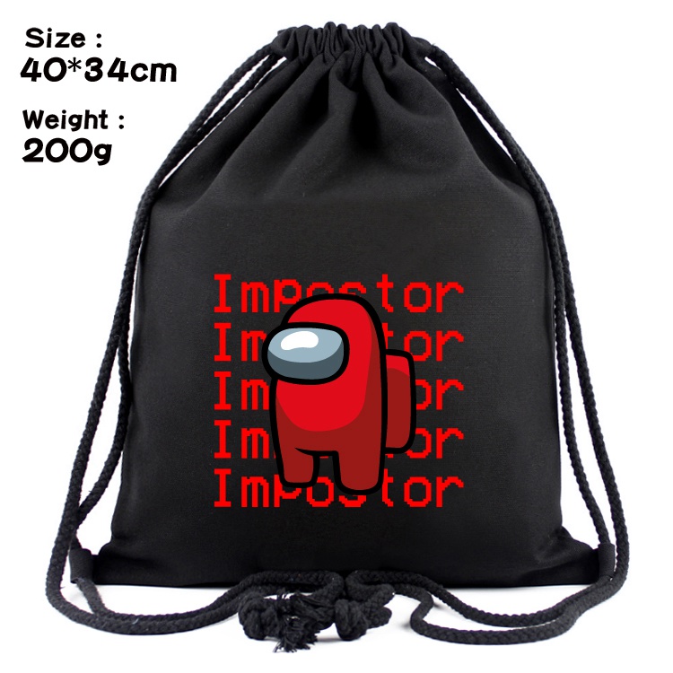 10 Styles Among us Drawstring Strap Knapsack Anime Backpack