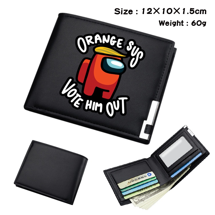 9 Styles Among us High Quality Color Printing PU Fold Wallet