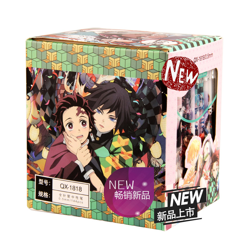 demon slayer anime pen box 144 pcs/box