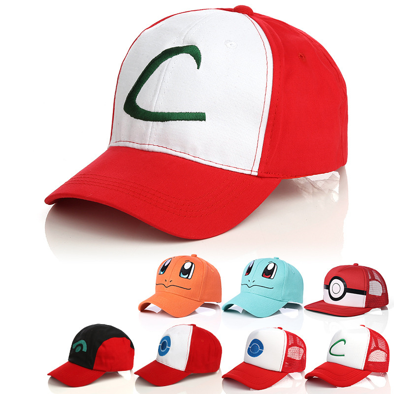 8 Styles Pokemon Game Anime Hat and Cap