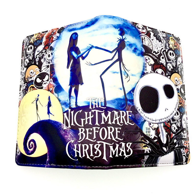 4 Styles The Nightmare Before Christmas Cartoon Multifunction Card Holder Bag PU Anime Passport Cover