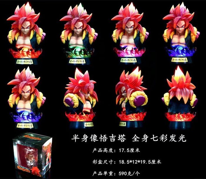 GK Dragon Ball Z Gogeta Anime Figure Toy Collection Doll (with light)