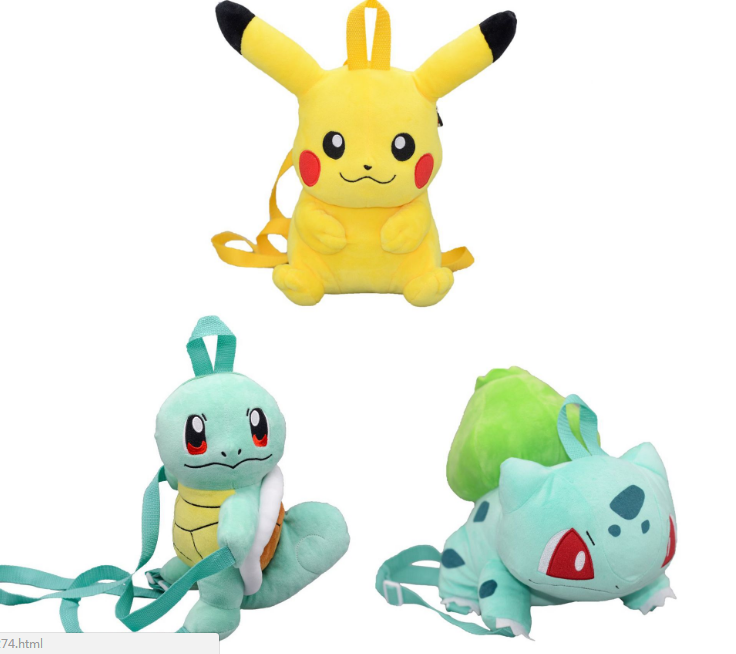 pokemon anime plush bag 27cm
