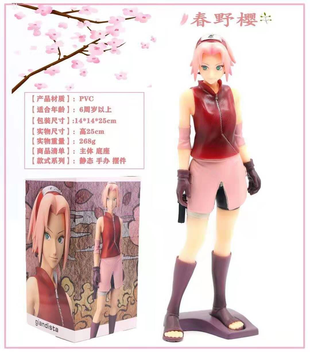 Naruto Haruno Sakura Character Japanese Cartoon Model Toy Anime PVC Figure