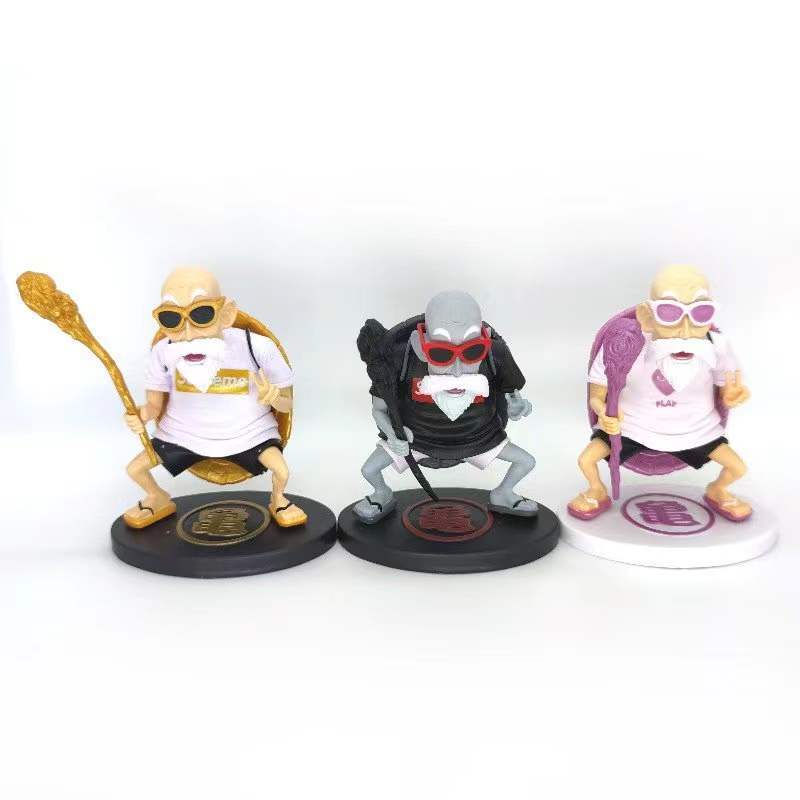 3 Colors Dragon Ball Z Master Roshi Kame Sennin Anime PVC Figure (Opp Bag)