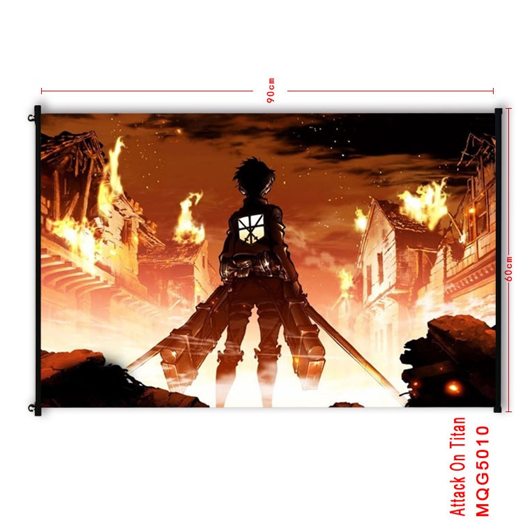attack on titan anime wallscroll
