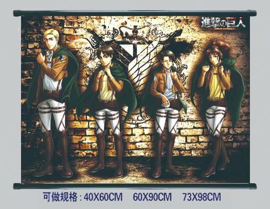 attack on titan anime wallscroll 60*90cm