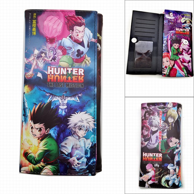 HUNTER×HUNTER Long Three Fold Colorful Printing Anime PU Leather Fold Short Wallet