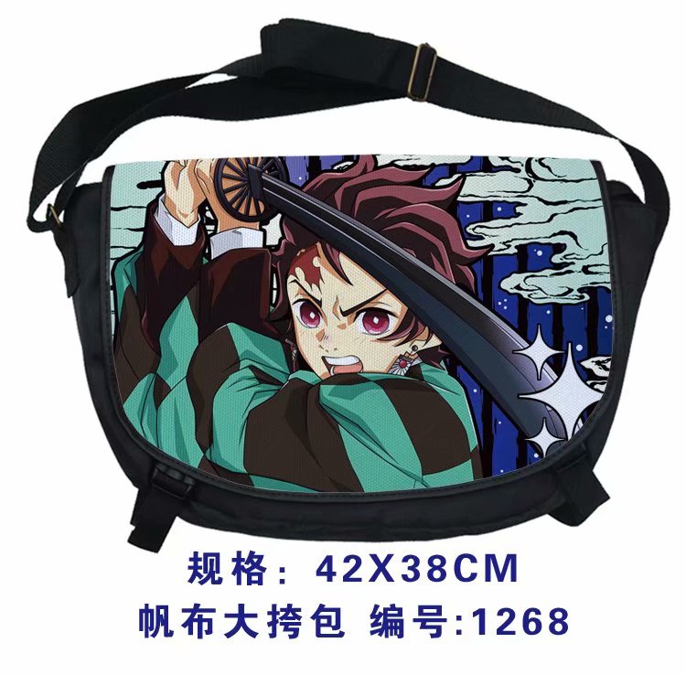 2 Styles Demon Slayer: Kimetsu no Yaiba Japanese Cartoon Anime Single Shoulder Bag