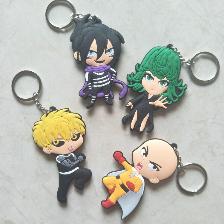 one punch man anime rubber keychain price for 1 pcs