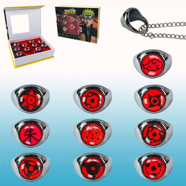 naruto anime ring set