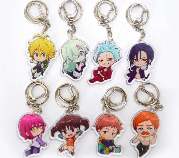 seven deadly sins anime keychain random selection