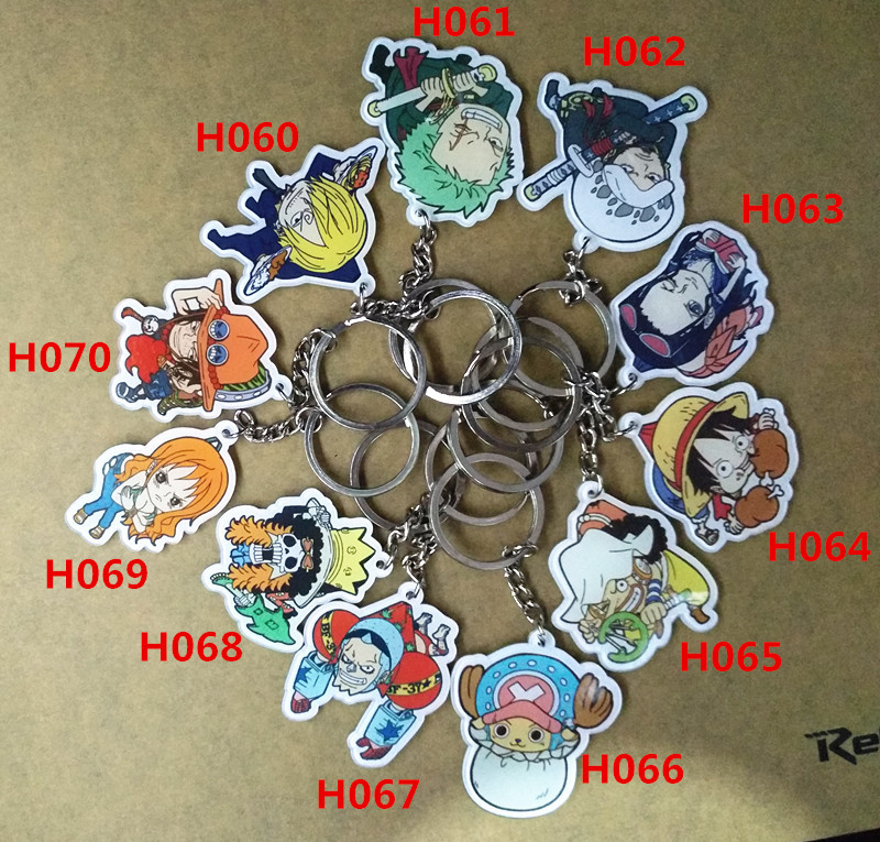 one piece anime keychain