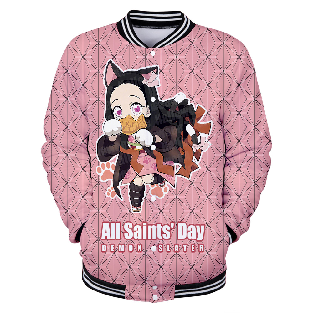 demon slayer anime baseball hoodie