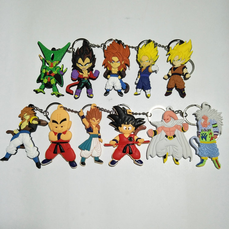 dragon ball anime rubber keychain random selection