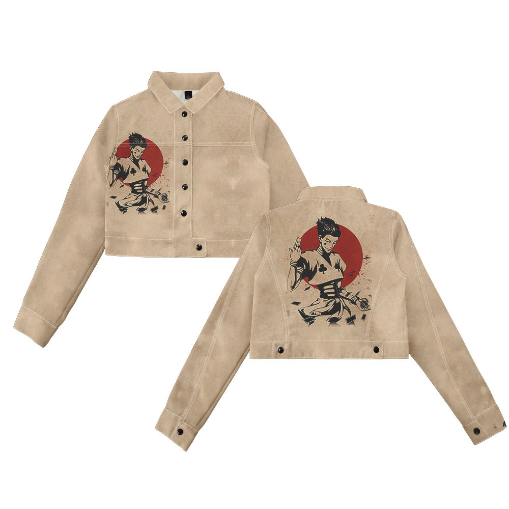 Hunter×Hunter anime women high-waisted jean jacket