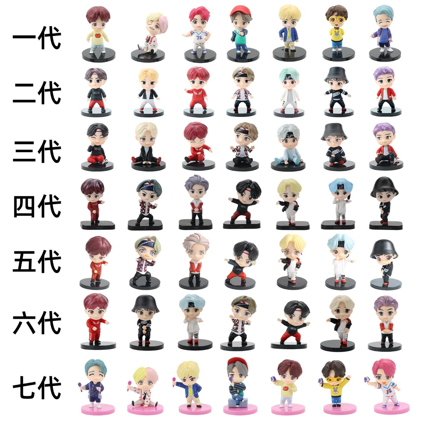 BTS figures price for a set of 7 pcs