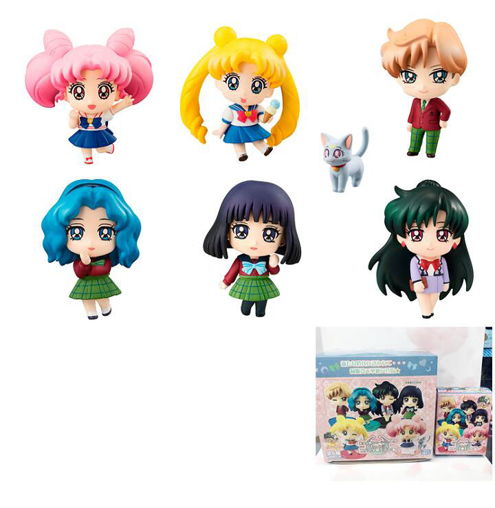 Sailor Moon 20th anime figures(6pcs a set)randon close eyes or open eyes