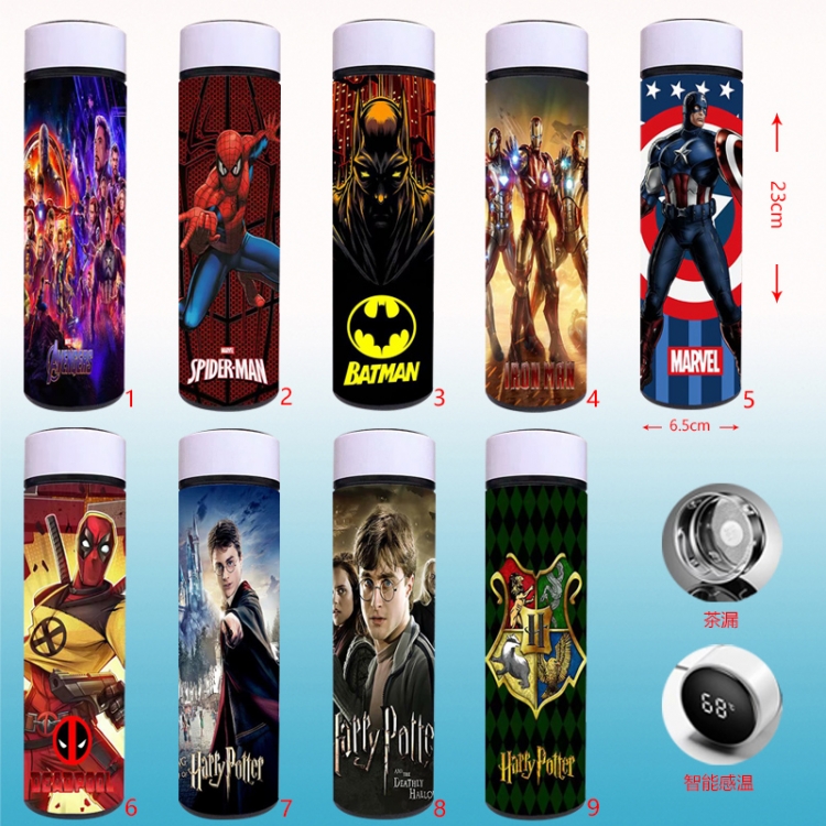 Avangers anime LED bottle, price for 1 pcs