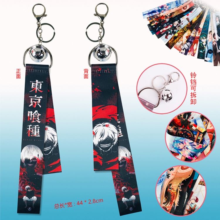 Tokyo Ghoul anime ring ribbon keychain