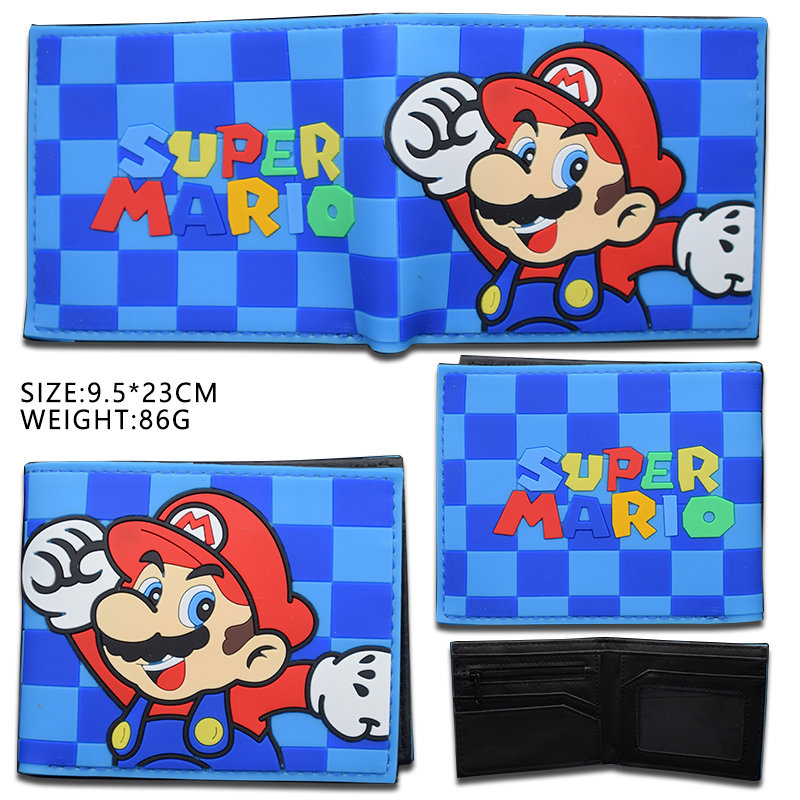 super mario pvc wallet