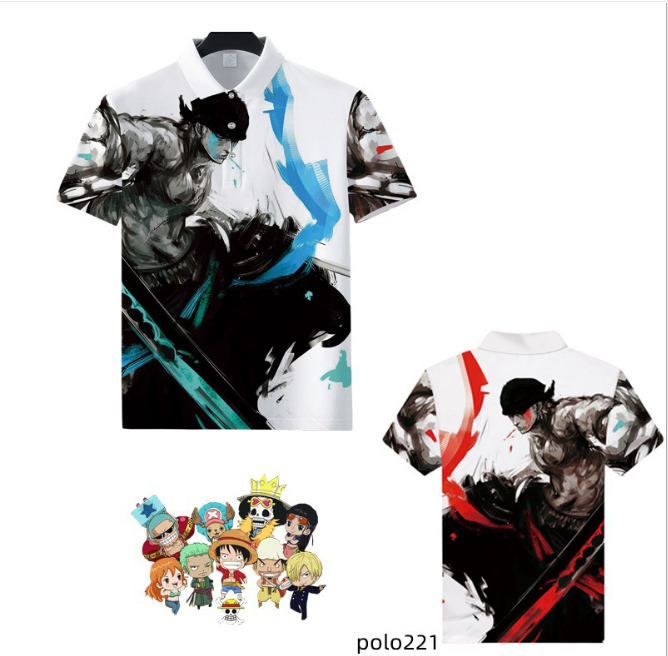 one piece anime 3d printed tshirt