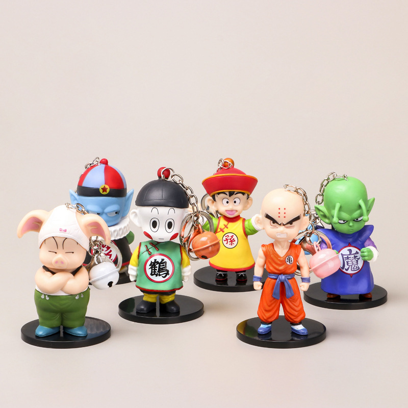 Dragon Ball anime PVC keychain，price for a set of 6 pcs