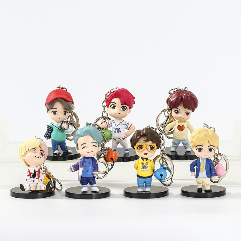 BTS PVC keychain, price for a set of 7 pcs