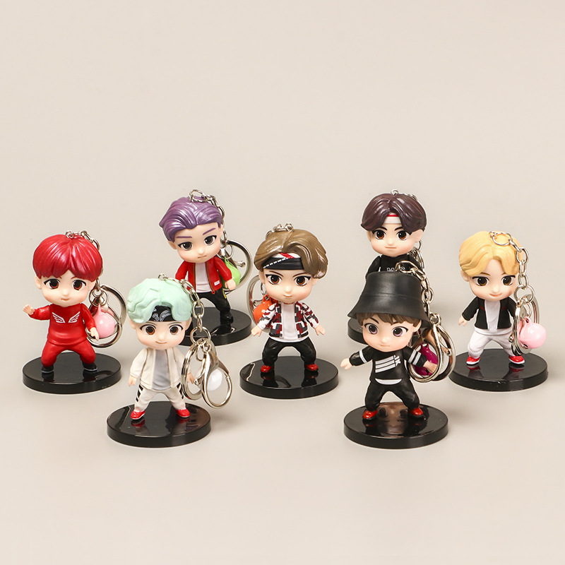 BTS PVC keychain, price for a set of 7 pcs