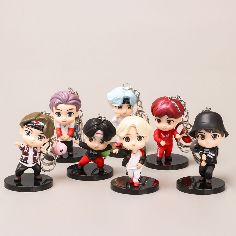 BTS PVC keychain, price for a set of 7 pcs