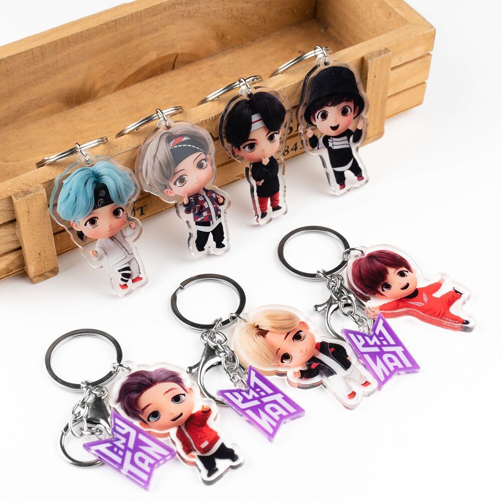 bts anime keychain