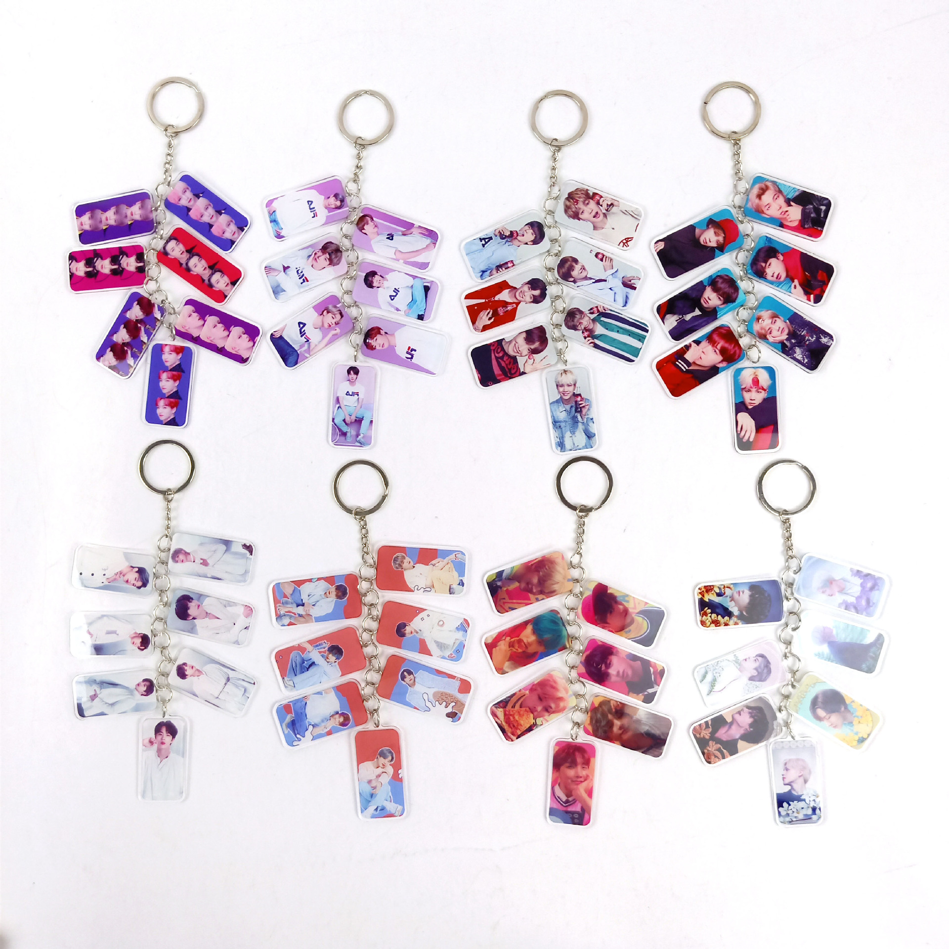 bts anime keychain