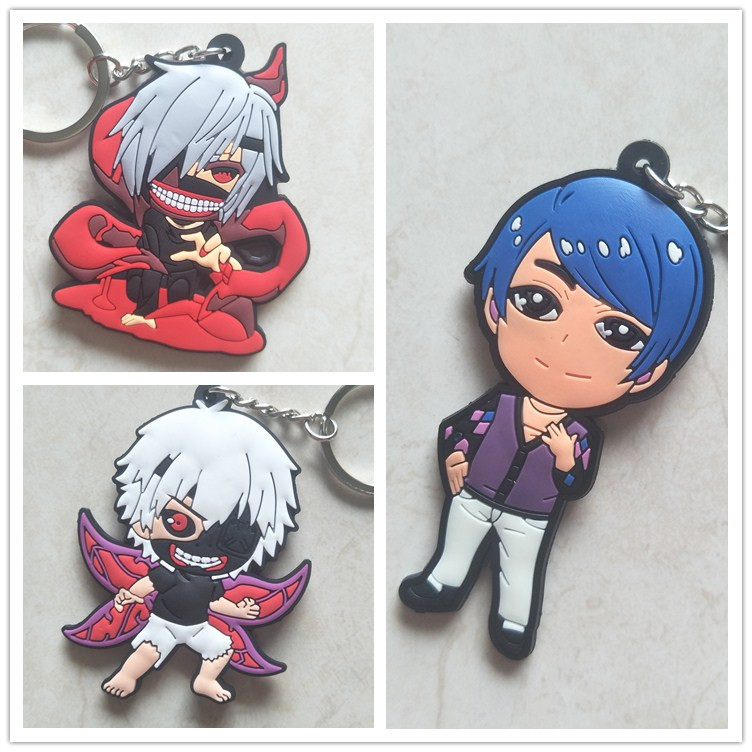 tokyo ghoul anime pvc keychain