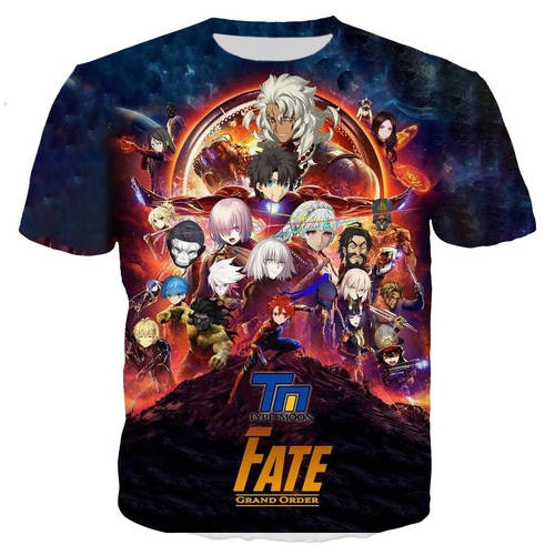 fate stay night anime 3d short sleeve T-shirt