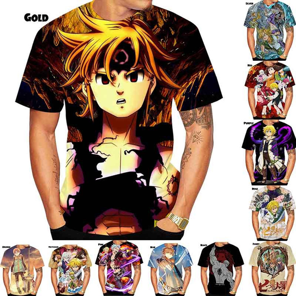 seven deadly sins anine 3d short sleeve T-shirt