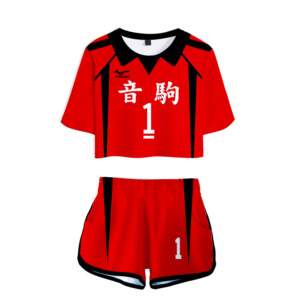 haikyuu anime short sleeve T-shirt set